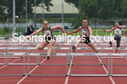 Women and Girls hurdles, 2021 North Eastern Track and Field Champs., Middesbrough. Photo: David T. Hewitson/Sports for All Pics
